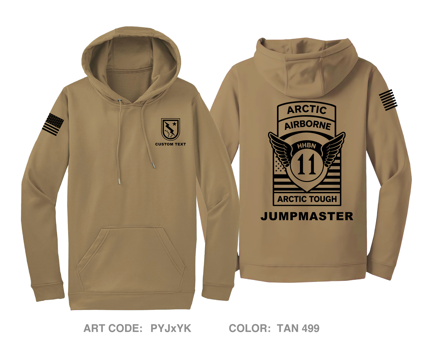 CUSTOM HHBN, 11th Airborne Division Hi-Tech Performance Hoodie - PYJxYK