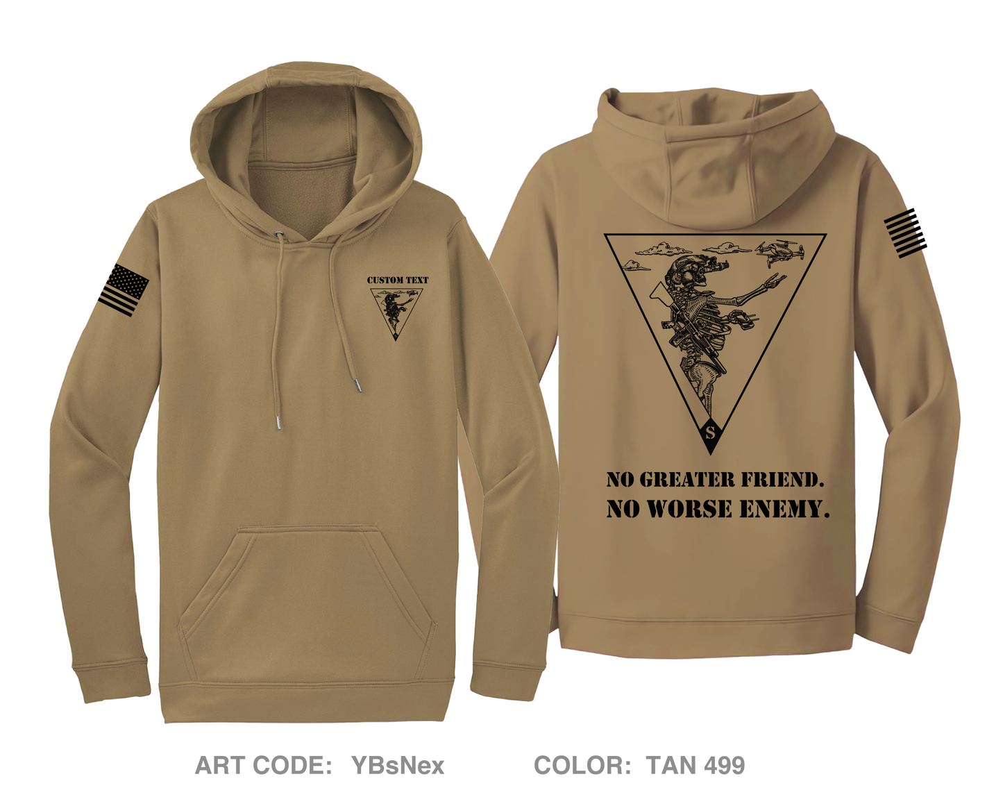 CUSTOM 2-30IN BN Hi-Tech Performance Hoodie - YBsNex