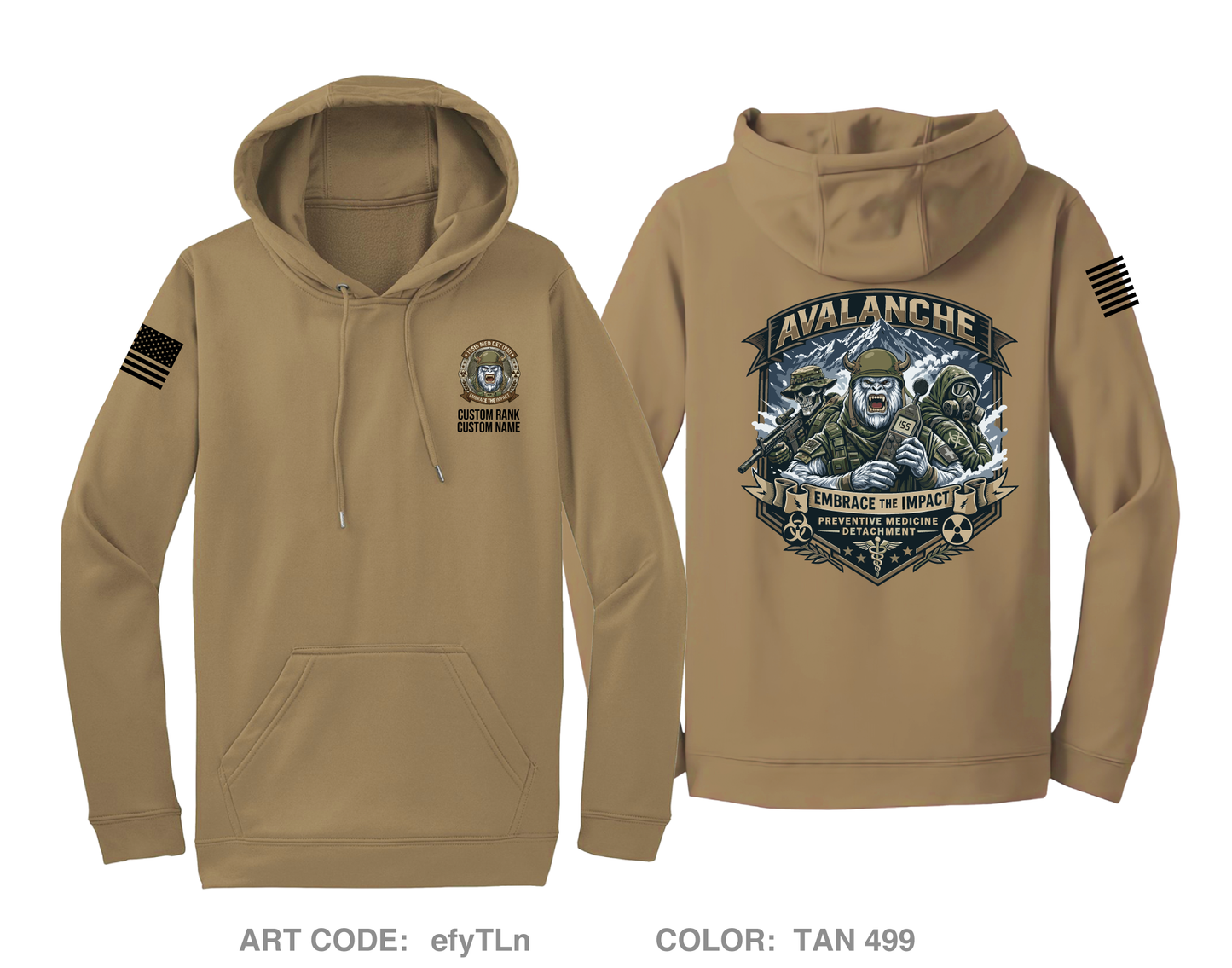 CUSTOM 155th Medical Detachment (PM) Hi-Tech Performance Hoodie - efyTLn