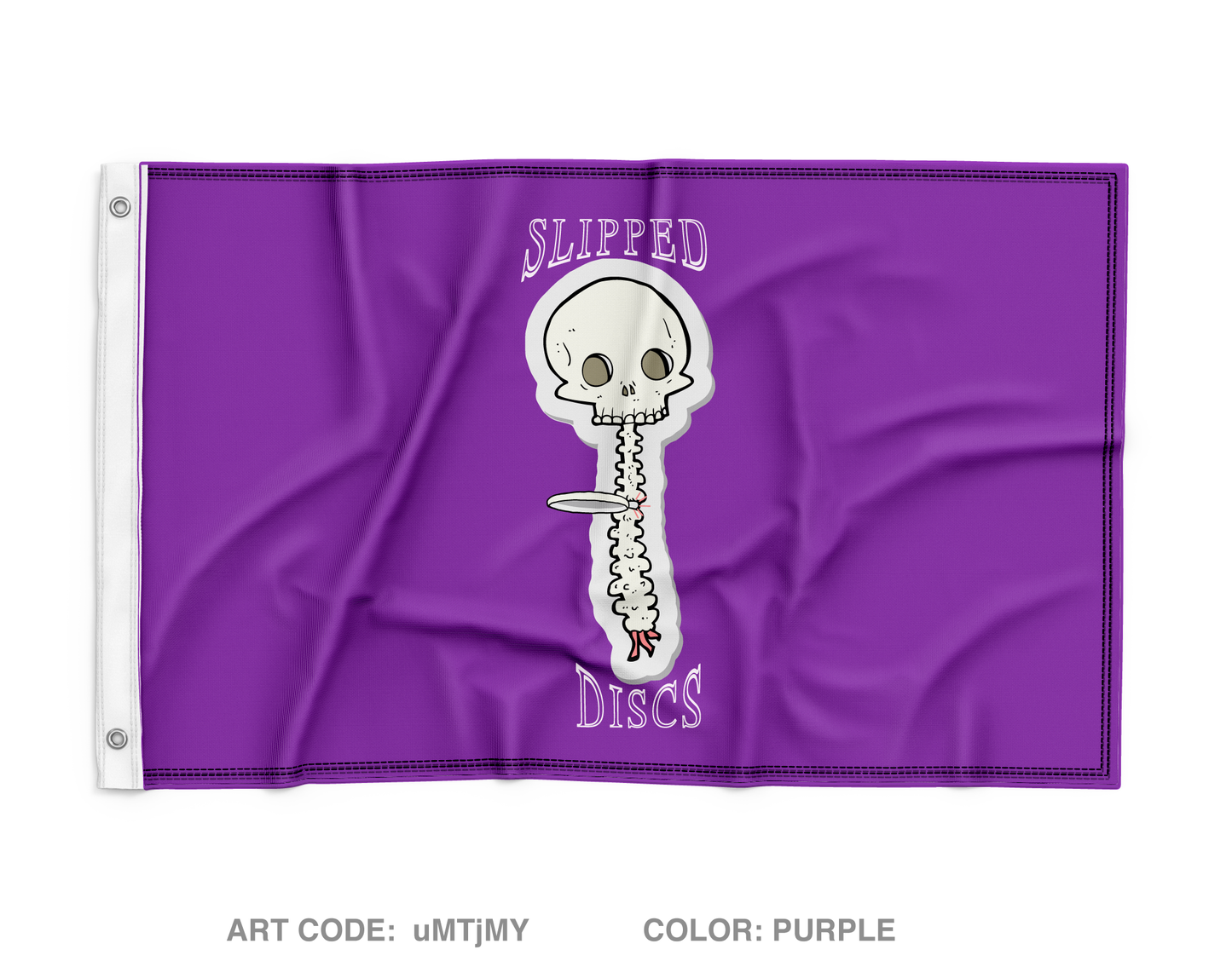 Slipped Discs Wall Flag - uMTjMY
