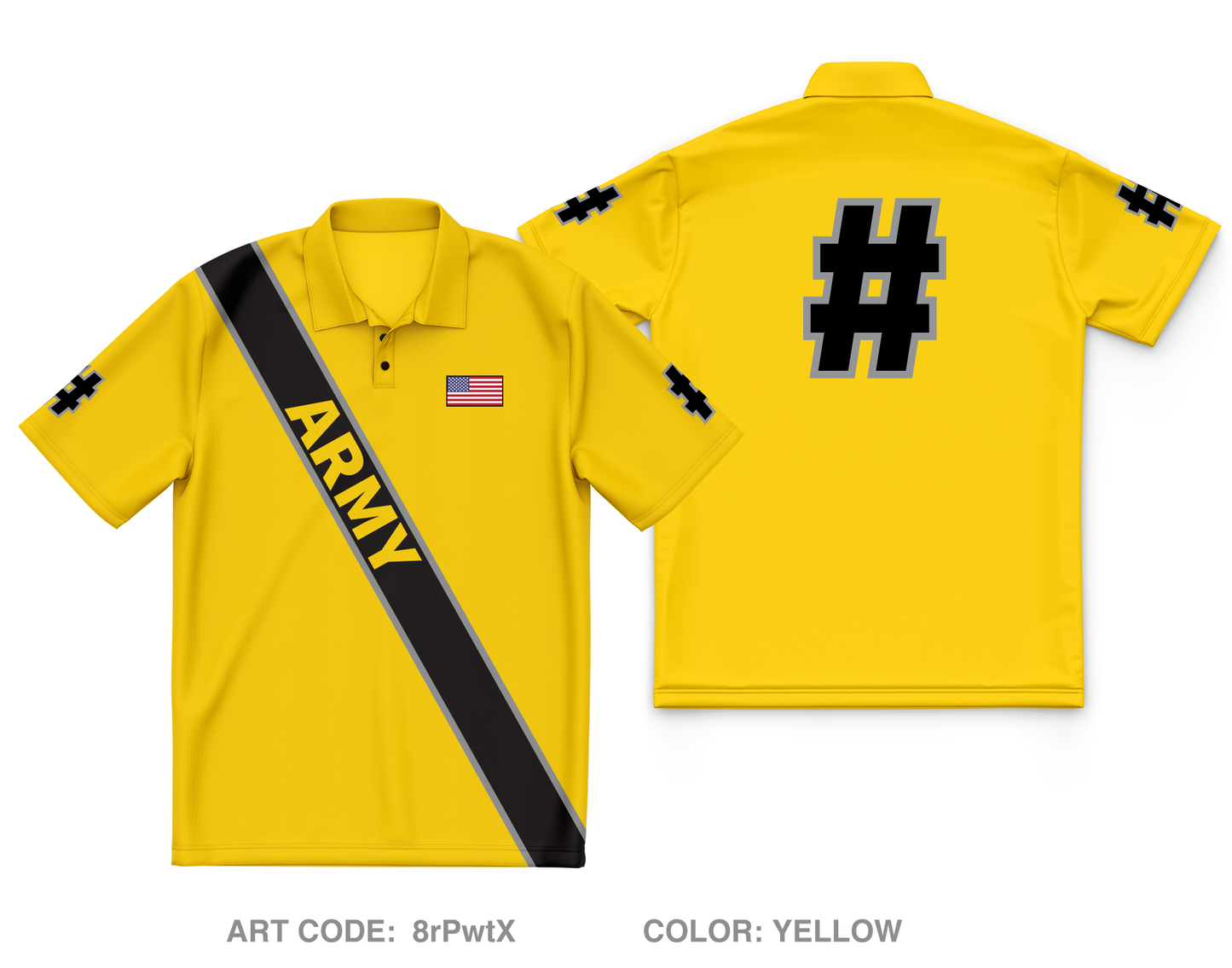CUSTOM Army Polo Club Core Men's SS Performance Polo - 8rPwtX