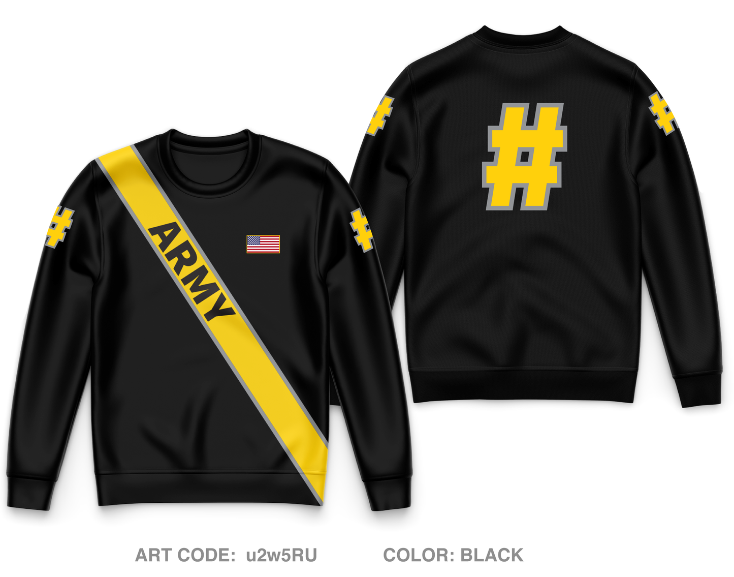 CUSTOM Army Polo Club Core Men's Crewneck Performance Sweatshirt - u2w5RU