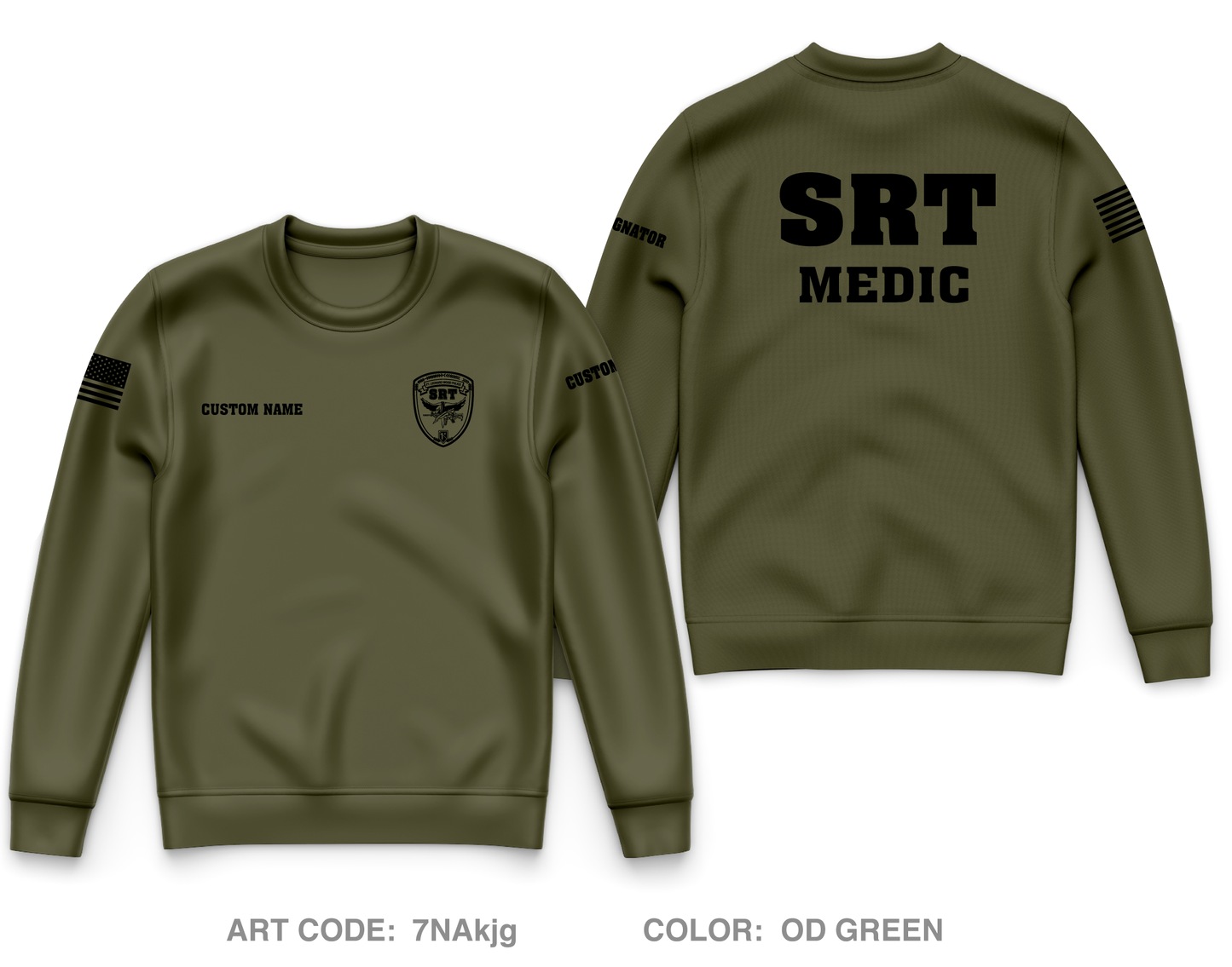 CUSTOM Department Of the army civilian police Core Men's Crewneck Performance Sweatshirt - 7NAkjg
