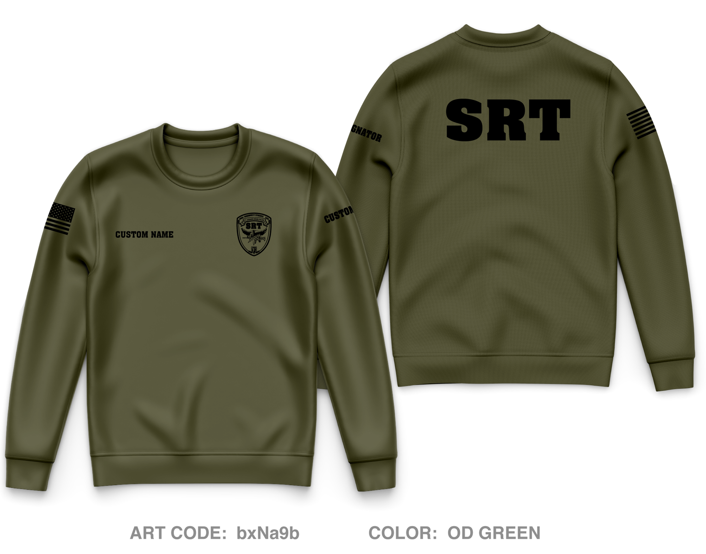 CUSTOM Department Of the army civilian police Core Men's Crewneck Performance Sweatshirt - bxNa9b