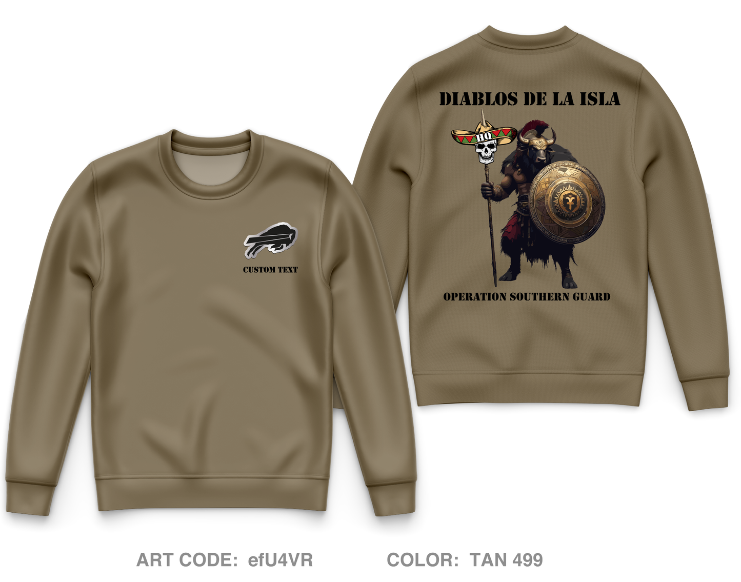 CUSTOM Island Devil's Store Core Men's Crewneck Performance Sweatshirt - efU4VR