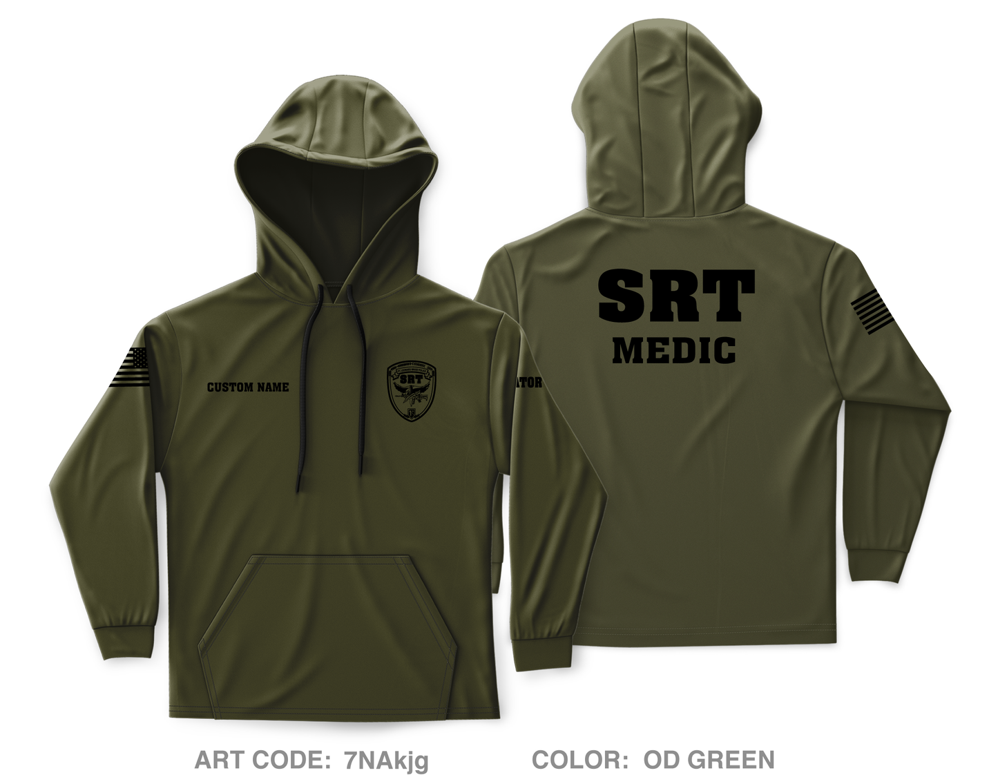CUSTOM Department Of the army civilian police Core Men's Hooded Performance Sweatshirt - 7NAkjg