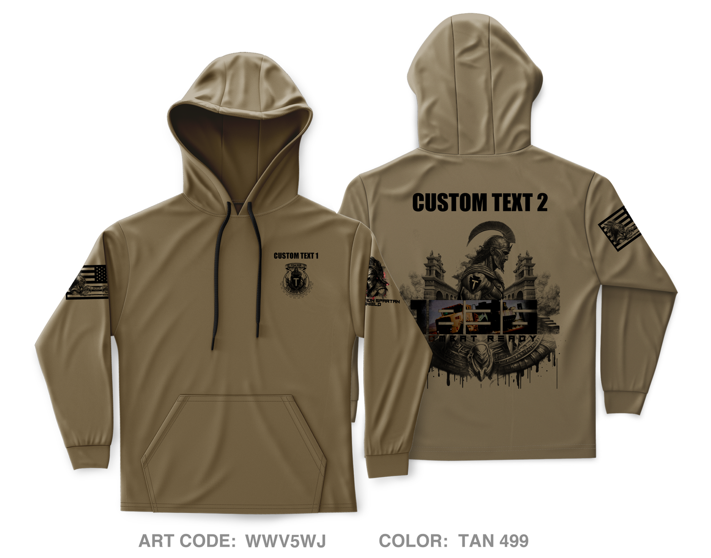 Custom 1836th Transportation Company Core Men's Hooded Performance Sweatshirt - WWV5WJ
