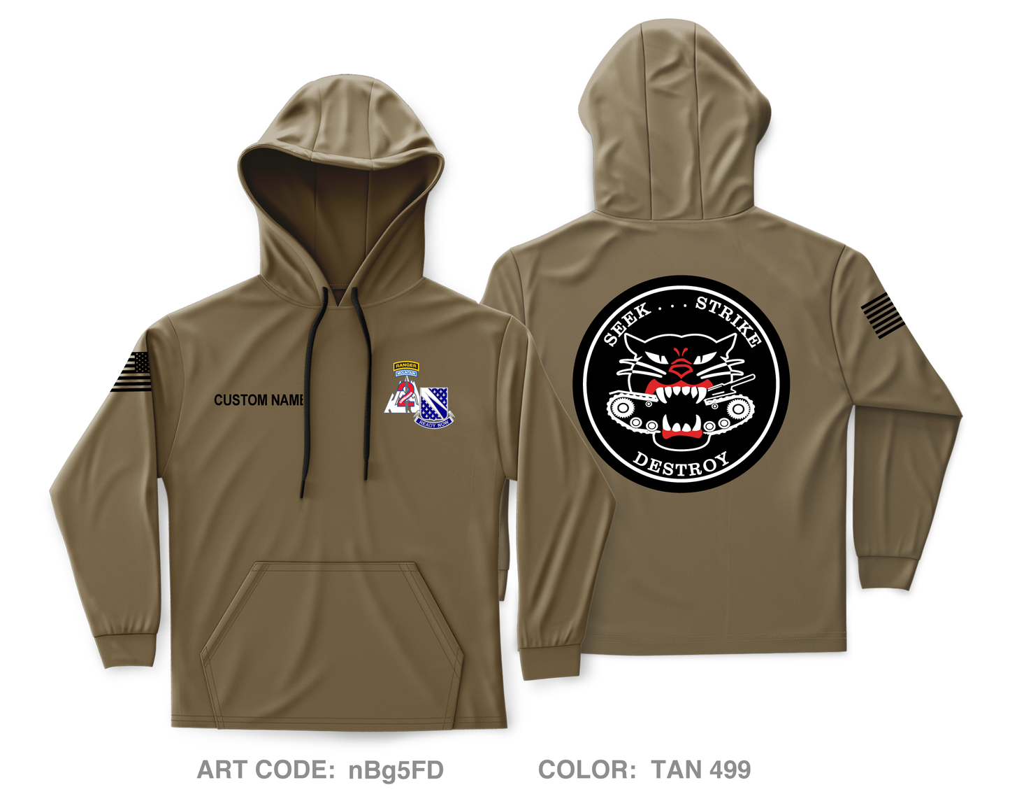 HHT 1-89 CAV Core Men's Hooded Performance Sweatshirt - nBg5FD