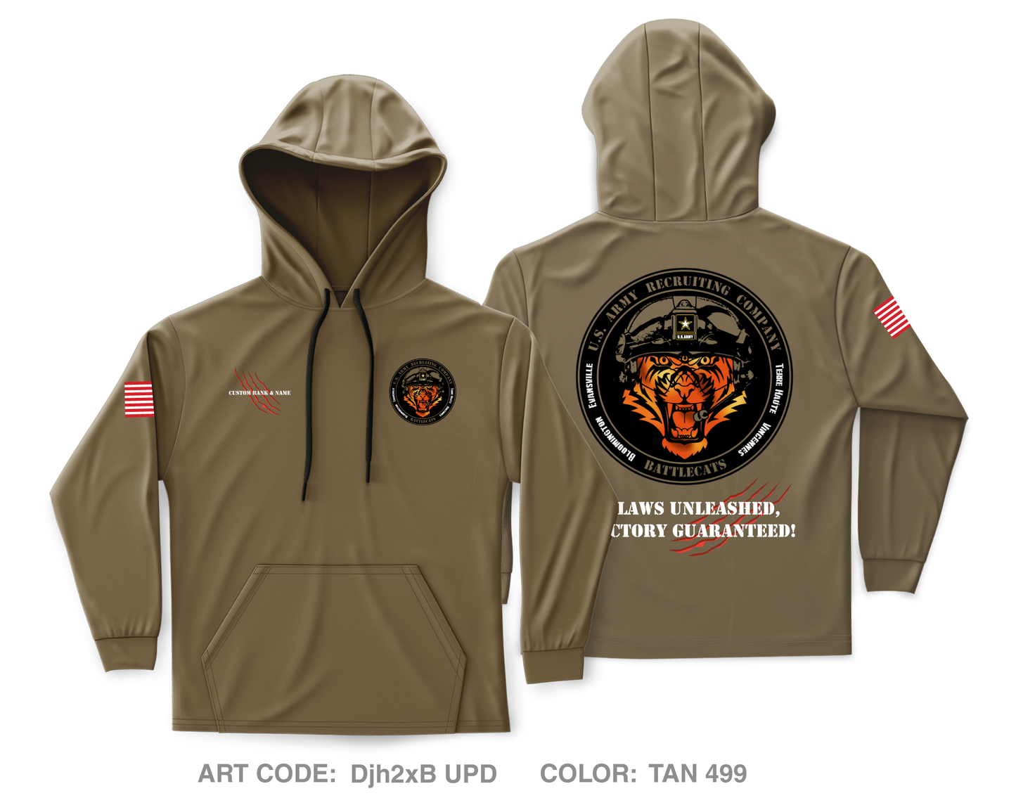 Custom Evansville Recruiting Company, BattleCats Core Men's Hooded Performance Sweatshirt - Djh2xB_UPD