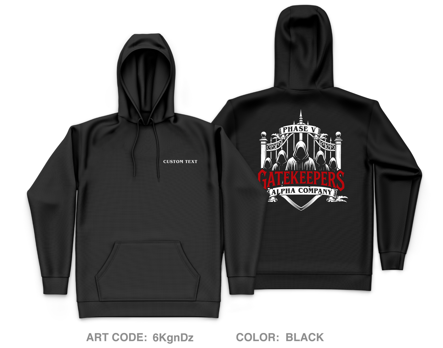 CUSTOM Phase V, 229th MI BN Core Men's Hooded Performance Sweatshirt - 6KgnDz