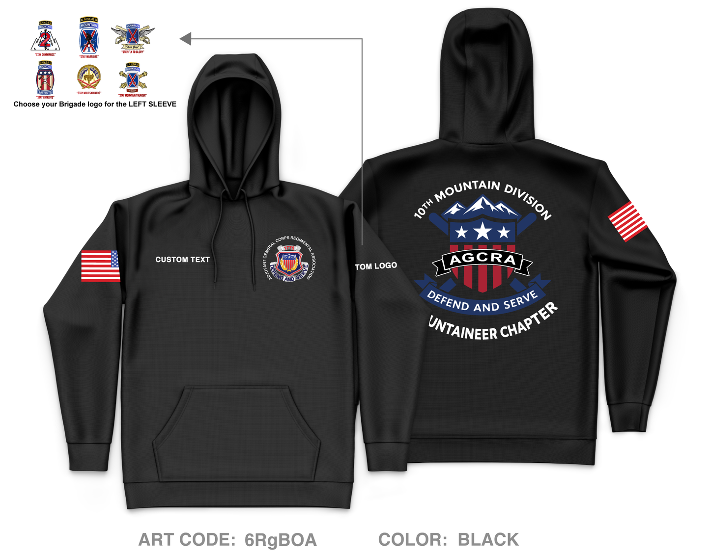 CUSTOM Mountaineer Agcra Core Men's Hooded Performance Sweatshirt - 6RgBOA