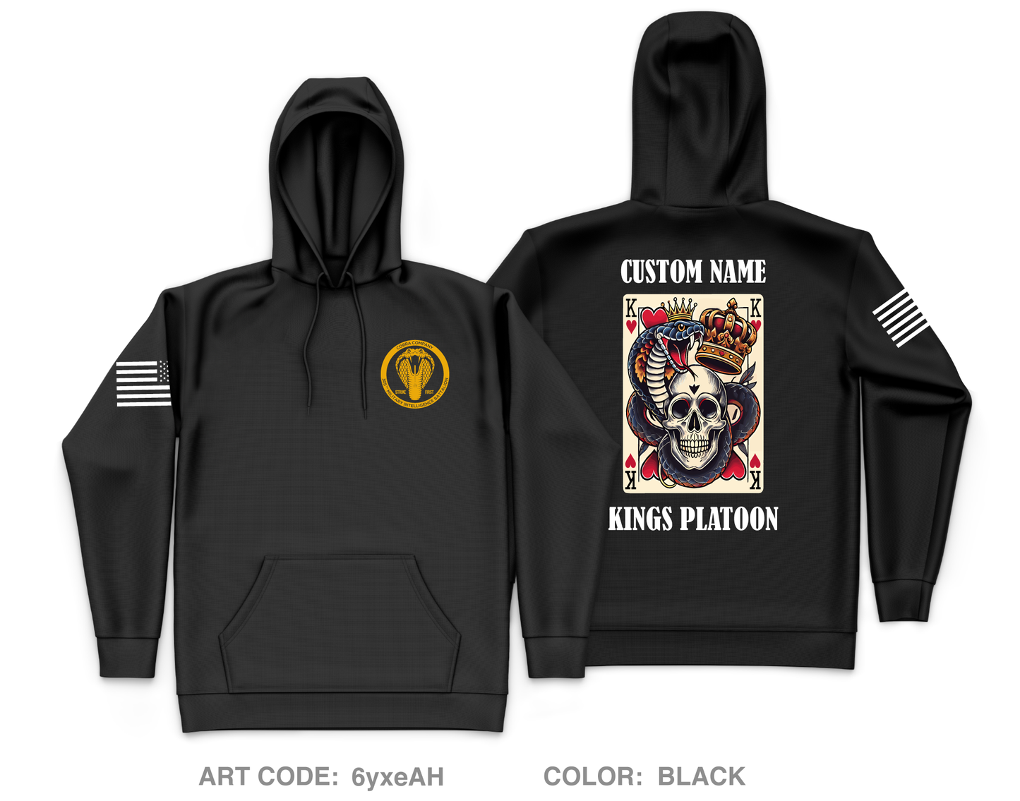 CUSTOM Kings Platoon Charlie Company 305th MI BN Core Men's Hooded Performance Sweatshirt - 6yxeAH