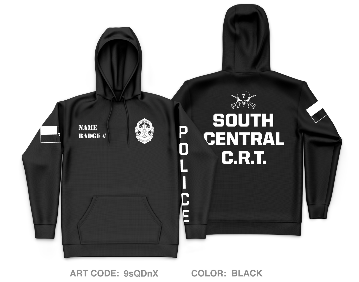 CUSTOM Dallas PD Store 1 Core Men's Hooded Performance Sweatshirt - YbfMU8