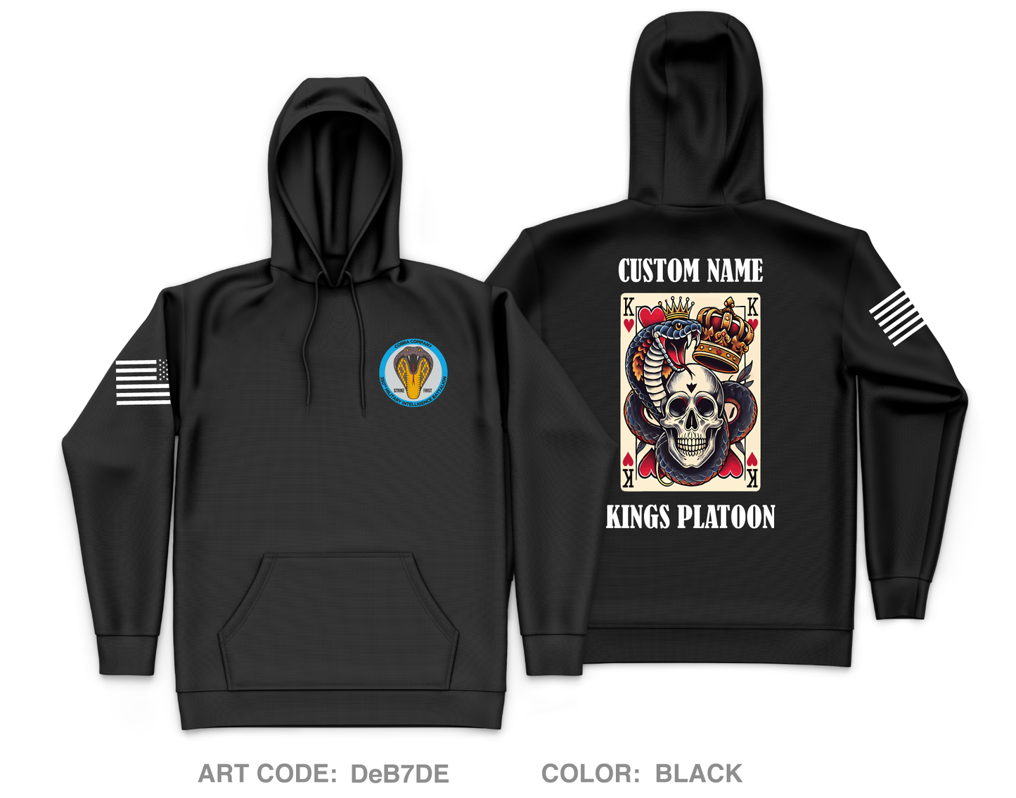 CUSTOM Kings Platoon Charlie Company 305th MI BN Core Men's Hooded Performance Sweatshirt - DeB7DE