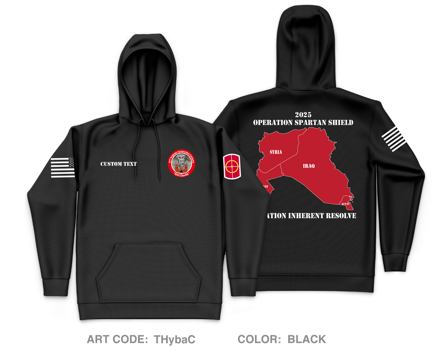 CUSTOM 277th ECC Main Fundraising Collection Core Men's Hooded Performance Sweatshirt - THybaC