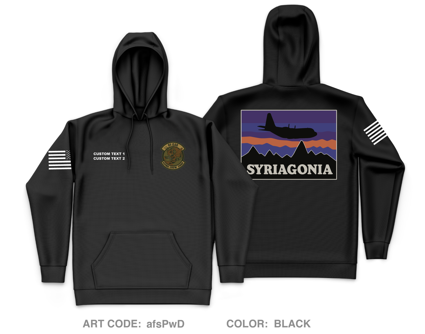 CUSTOM 61st EAS Core Men's Hooded Performance Sweatshirt - afsPwD