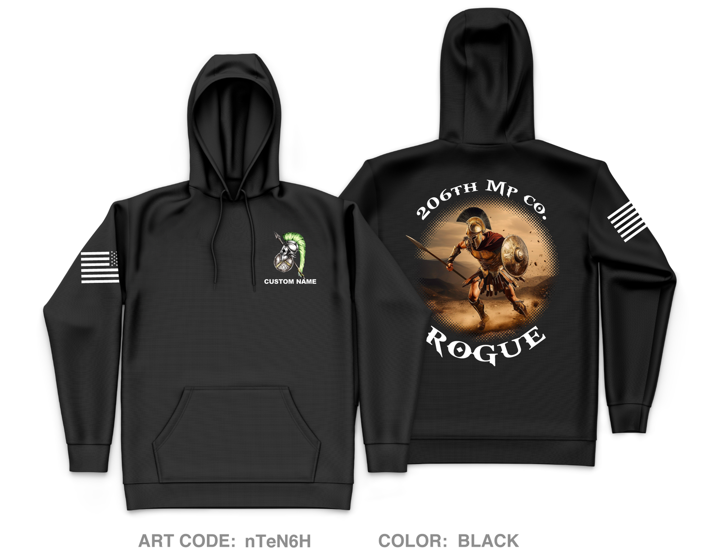 CUSTOM 206th MP CO Core Men's Hooded Performance Sweatshirt - nTeN6H