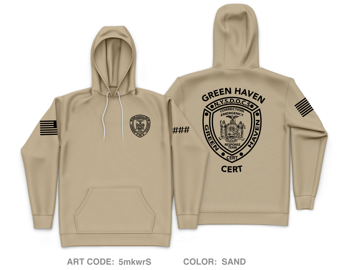 CUSTOM Green Haven CERT Core Men's Hooded Performance Sweatshirt - 5mkwrS