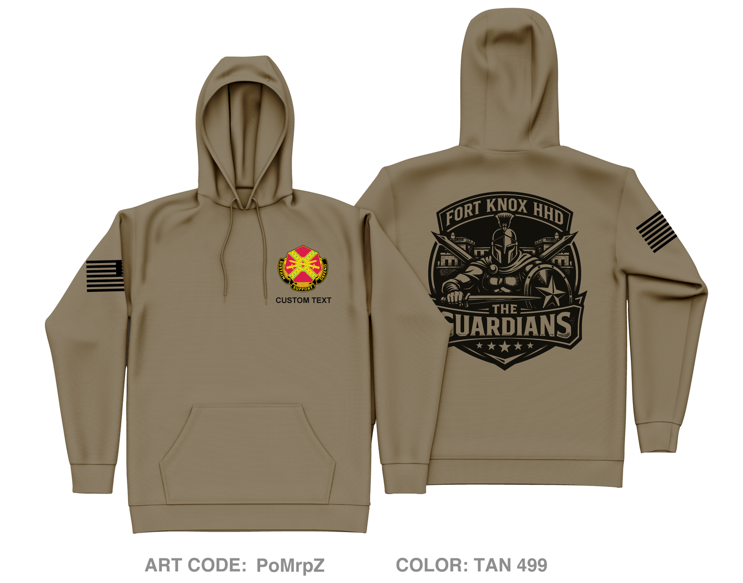 CUSTOM HHD USAG Fort Knox Core Men's Hooded Performance Sweatshirt - PoMrpZ