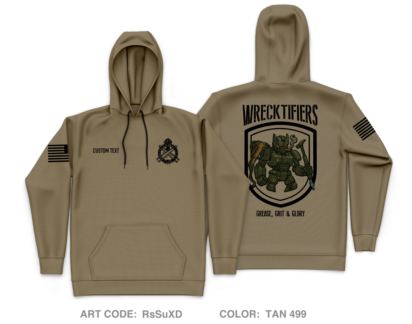 CUSTOM Wrectifiers Core Men's Hooded Performance Sweatshirt - RsSuXD