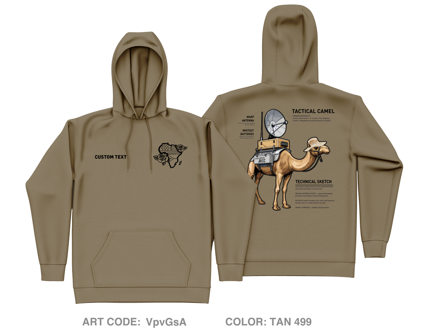 CUSTOM CJTF-HOA Core Men's Hooded Performance Sweatshirt - VpvGsA