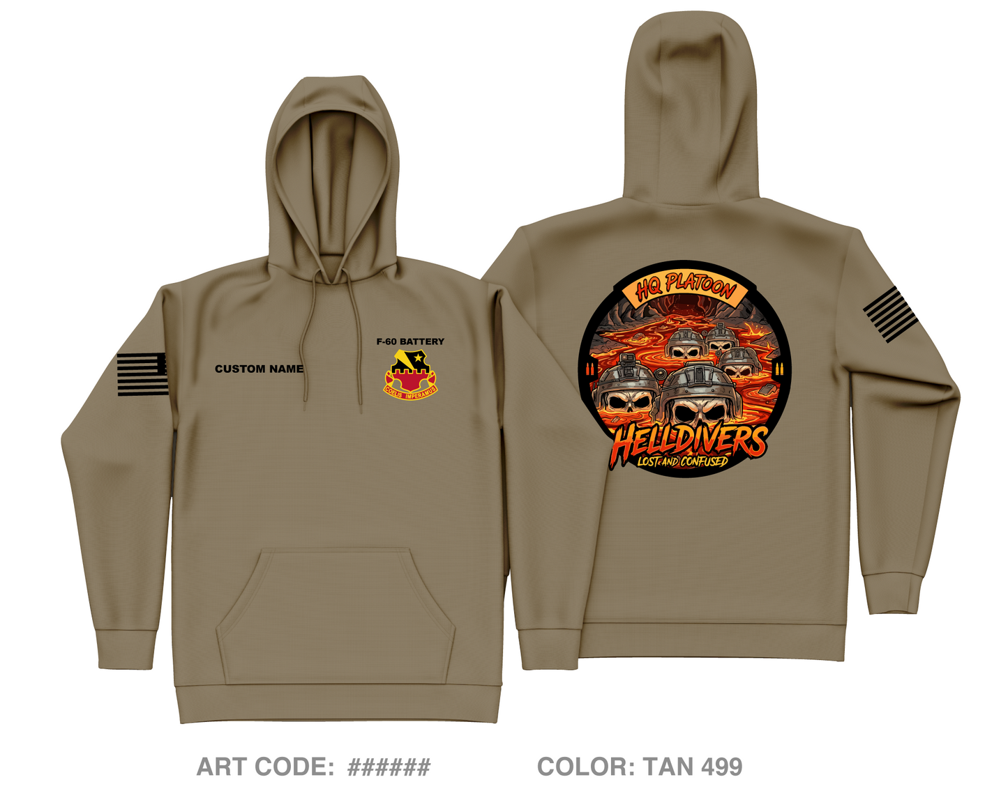 CUSTOM HQ Platoon Core Men's Hooded Performance Sweatshirt - ZSUUSs