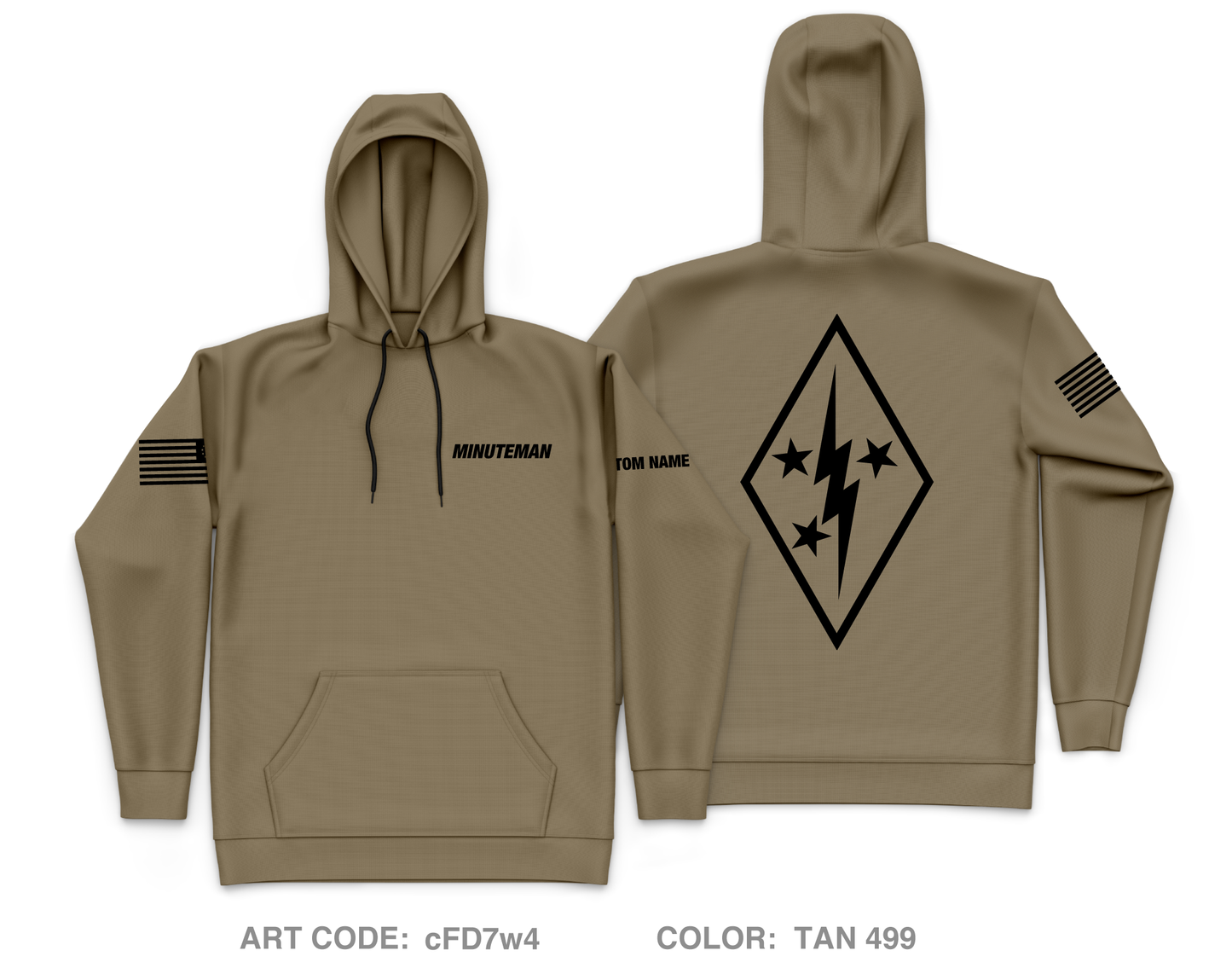 CUSTOM Minuteman Home Services Core Men's Hooded Performance Sweatshirt - cFD7w4