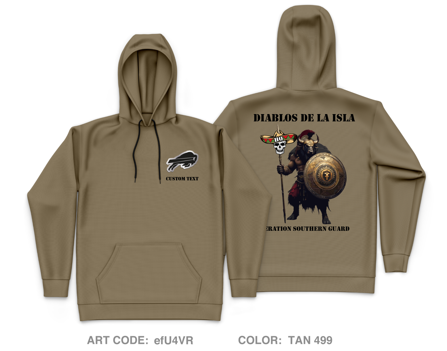 CUSTOM Island Devil's Store Core Men's Hooded Performance Sweatshirt - efU4VR