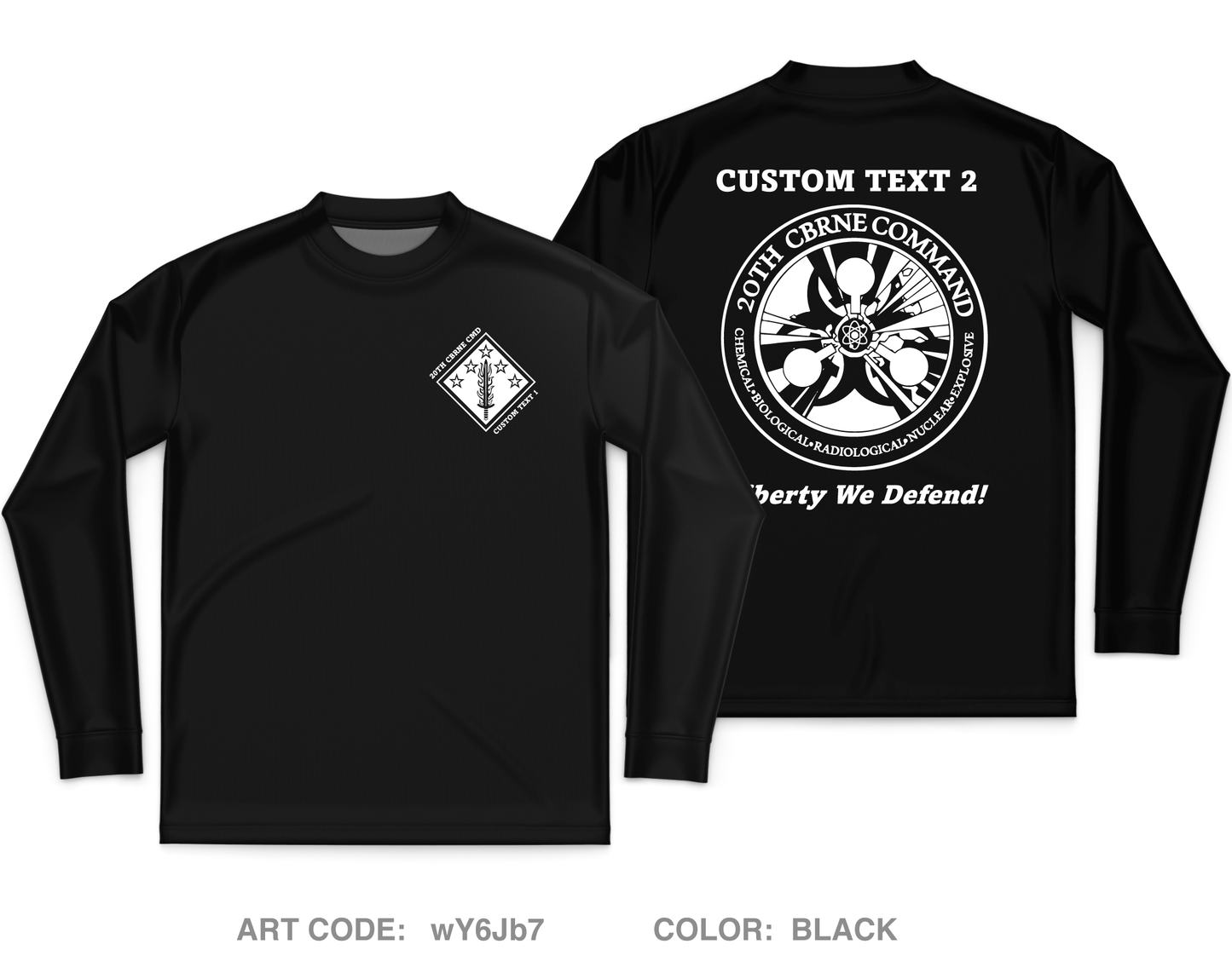 CUSTOM 20th CBRNE Command - Command Group Core Men's LS Performance Tee - wY6Jb7