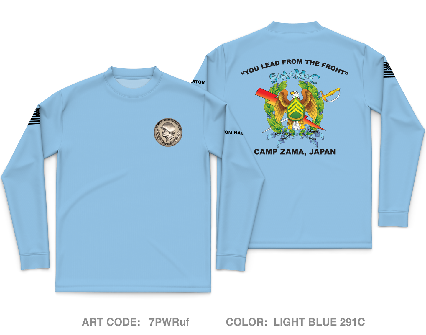CUSTOM USARJ Sergeant Audie Murphy Club Core Men's LS Performance Tee - 7PWRuf
