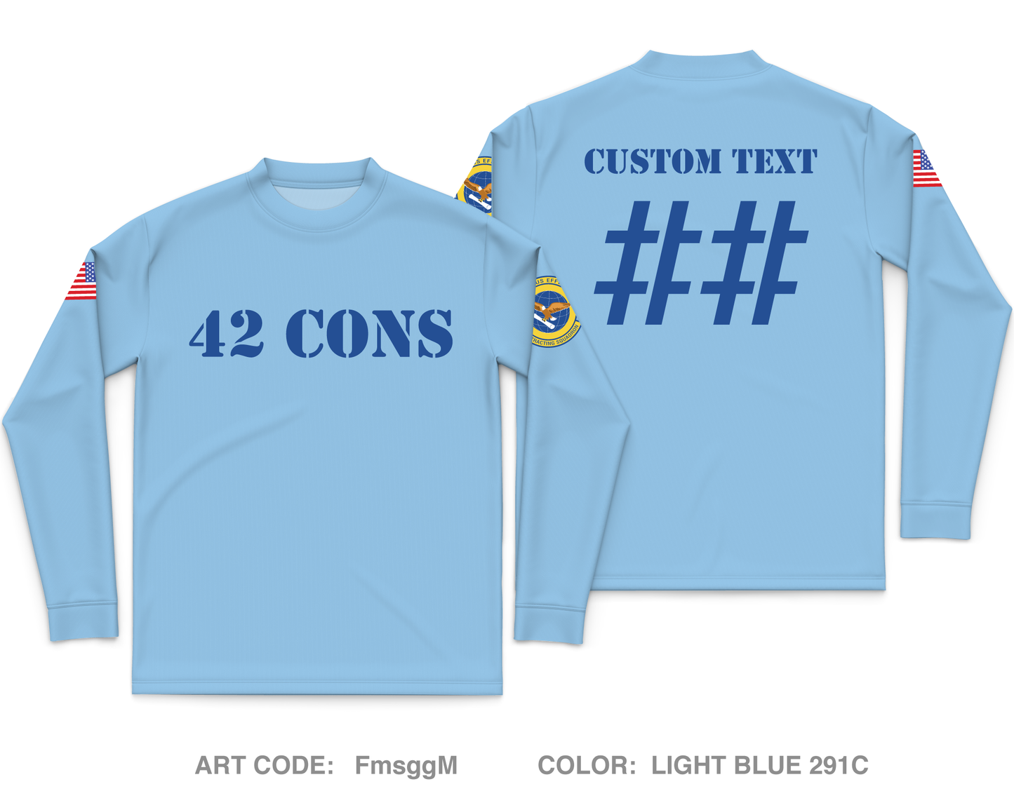 CUSTOM 42 CONS Core Men's LS Performance Tee - FmsggM