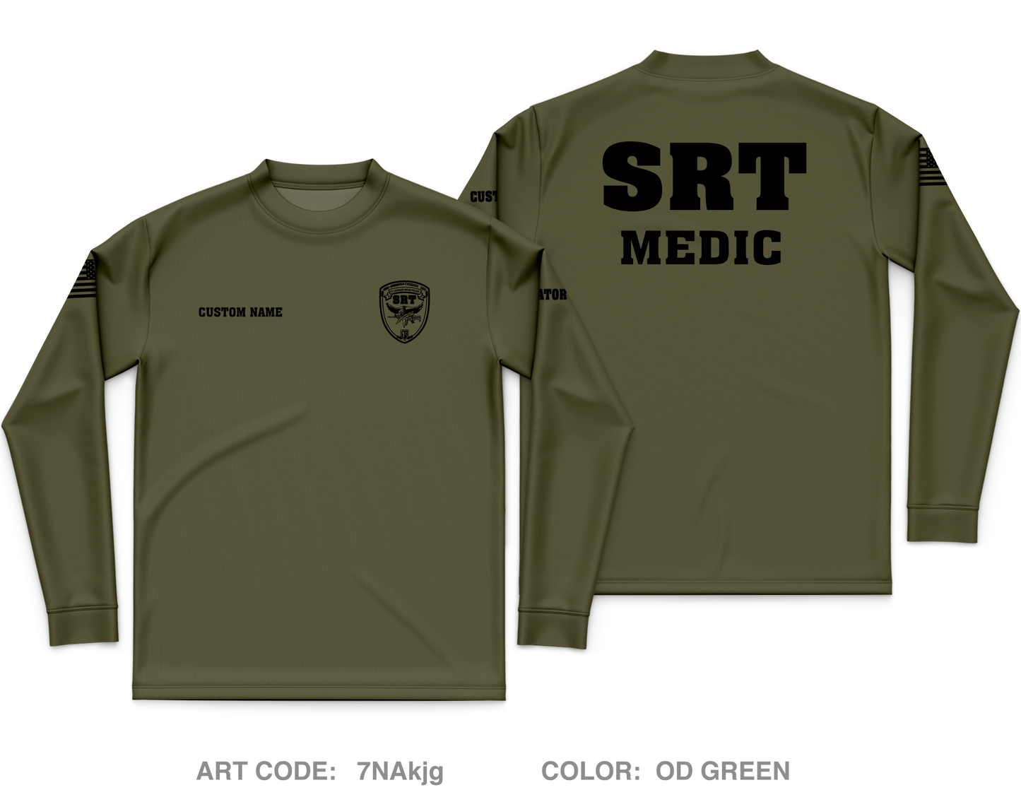 CUSTOM Department Of the army civilian police Core Men's LS Performance Tee - 7NAkjg