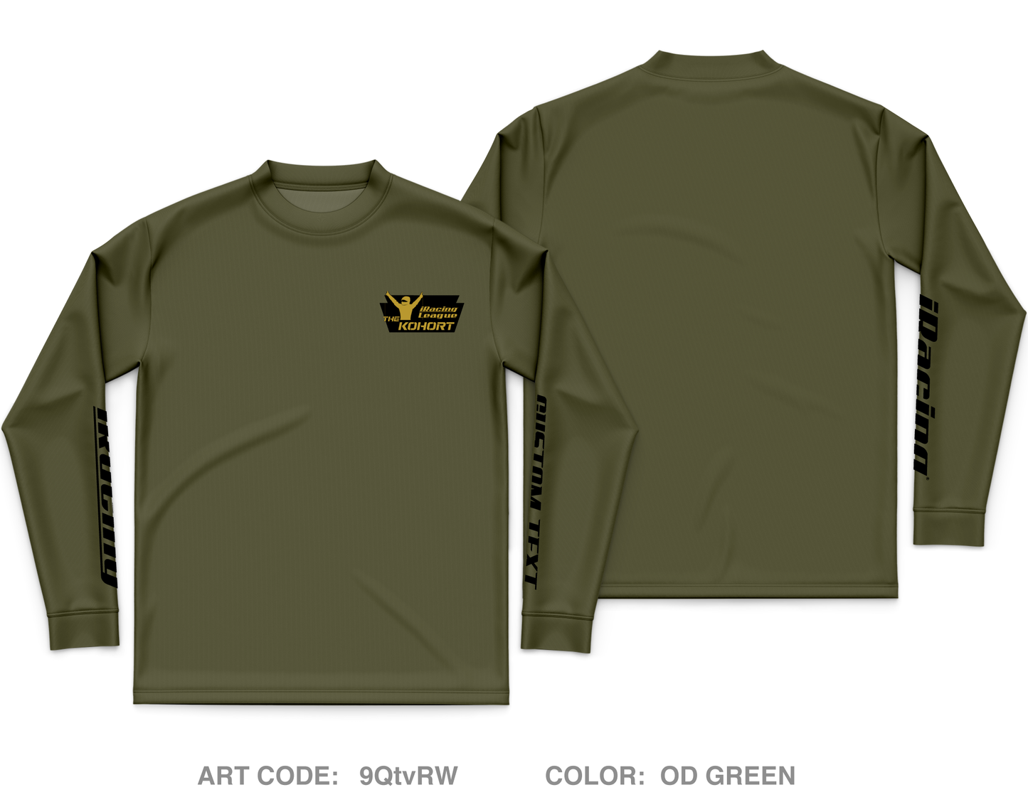 CUSTOM The Kohort Core Men's LS Performance Tee - 9QtvRW