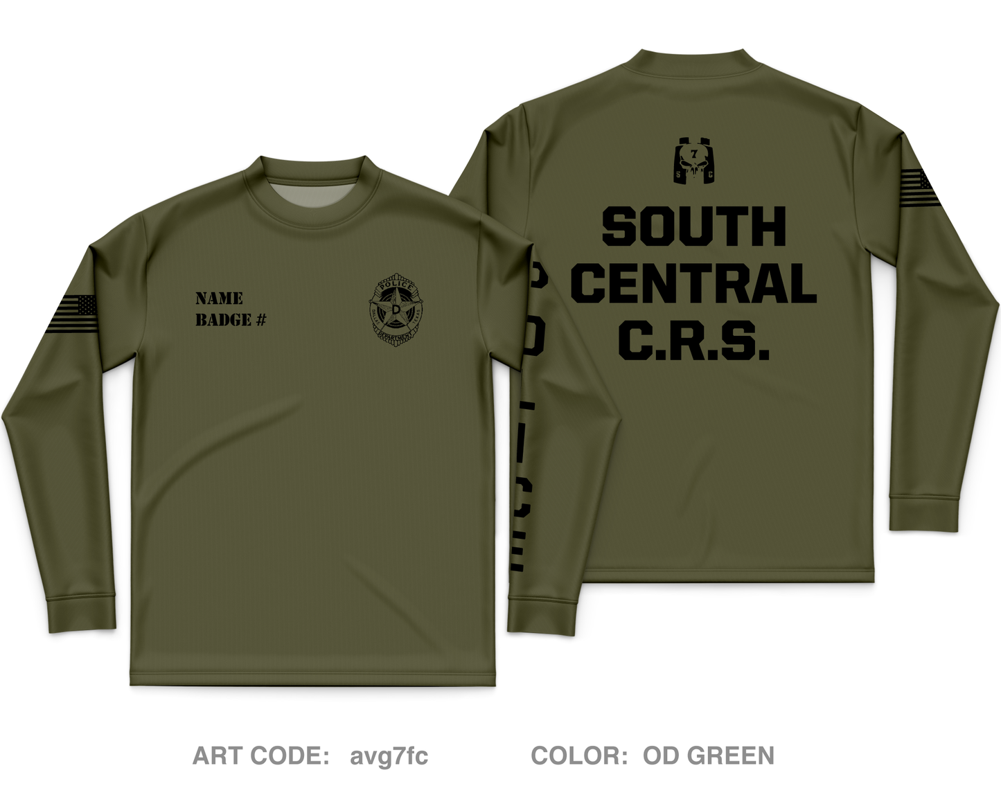 CUSTOM Dallas PD Store 1 Core Men's LS Performance Tee - avg7fc