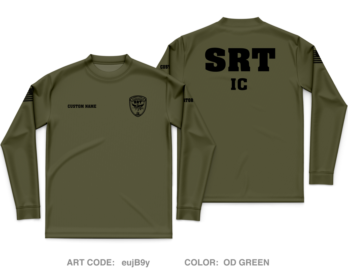 CUSTOM Department Of the army civilian police Core Men's LS Performance Tee - eujB9y