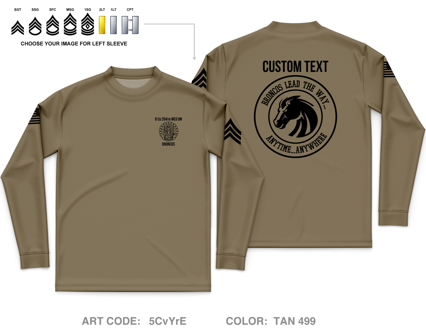 B Co 264th MED BN Store 1 Core Men's LS Performance Tee - 5CvYrE