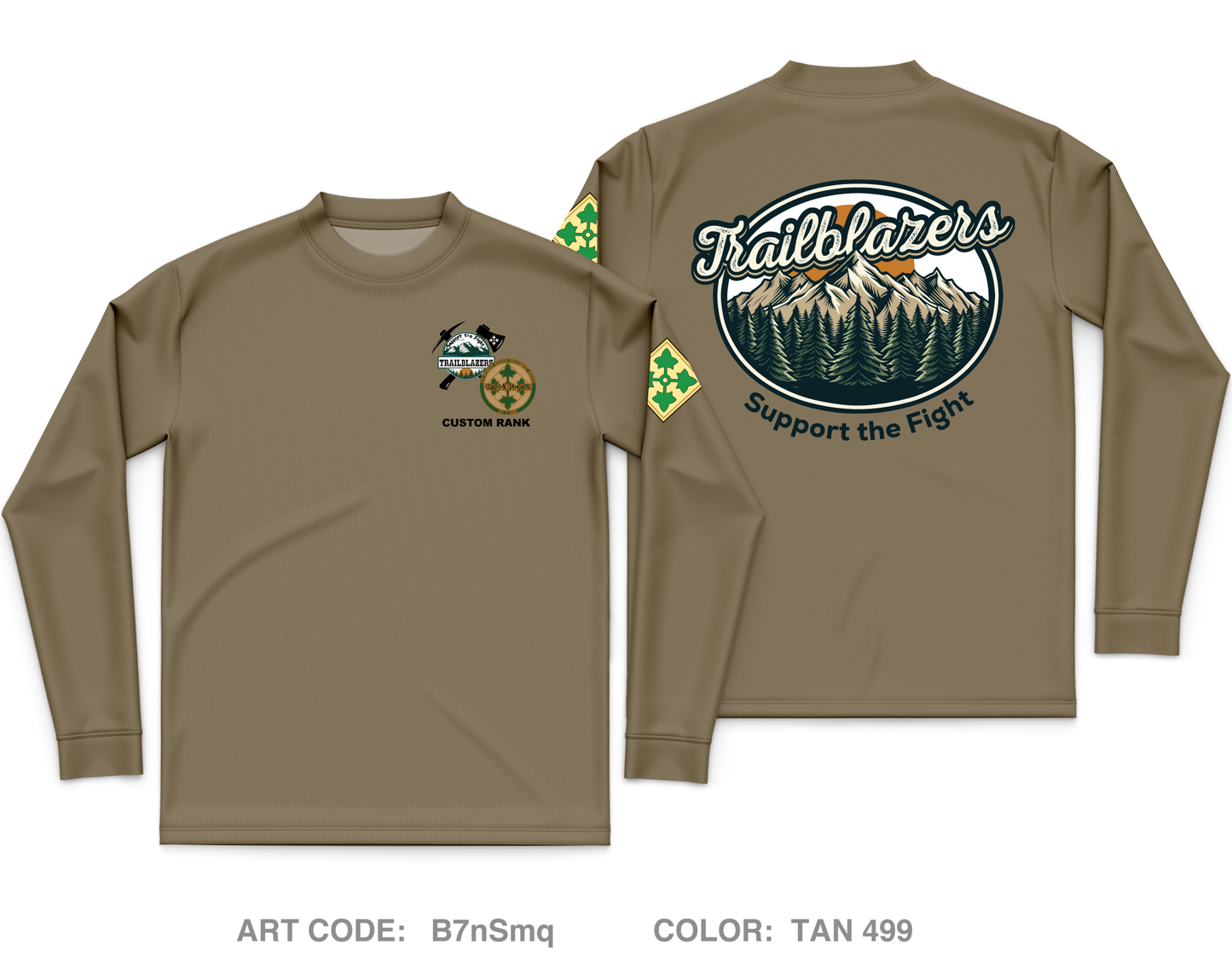 CUSTOM 4DSTB Fundraising Collection Core Men's LS Performance Tee - B7nSmq