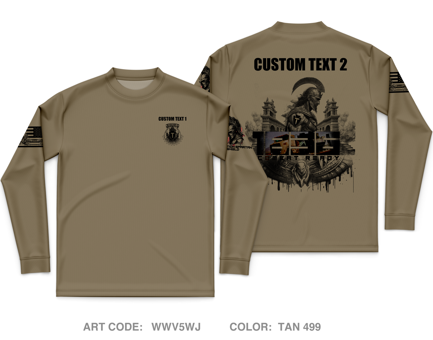 Custom 1836th Transportation Company Core Men's LS Performance Tee - WWV5WJ