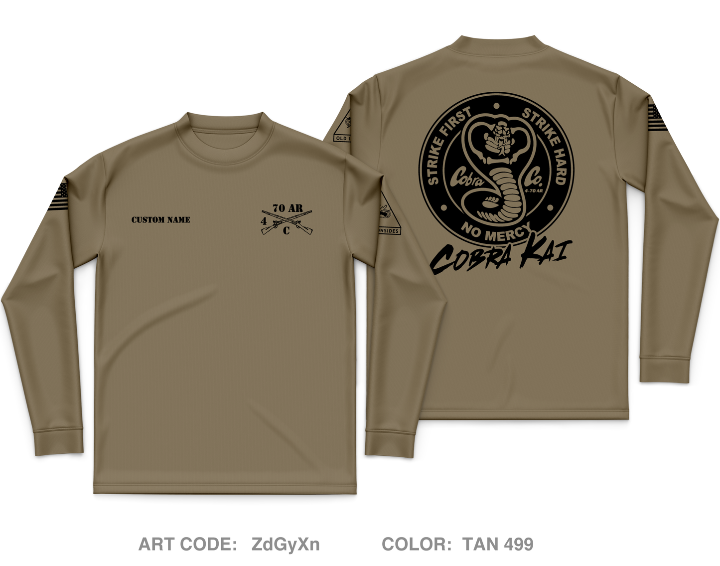 CUSTOM C Co, 4-70 AR, 1/1 AD Core Men's LS Performance Tee - ZdGyXn