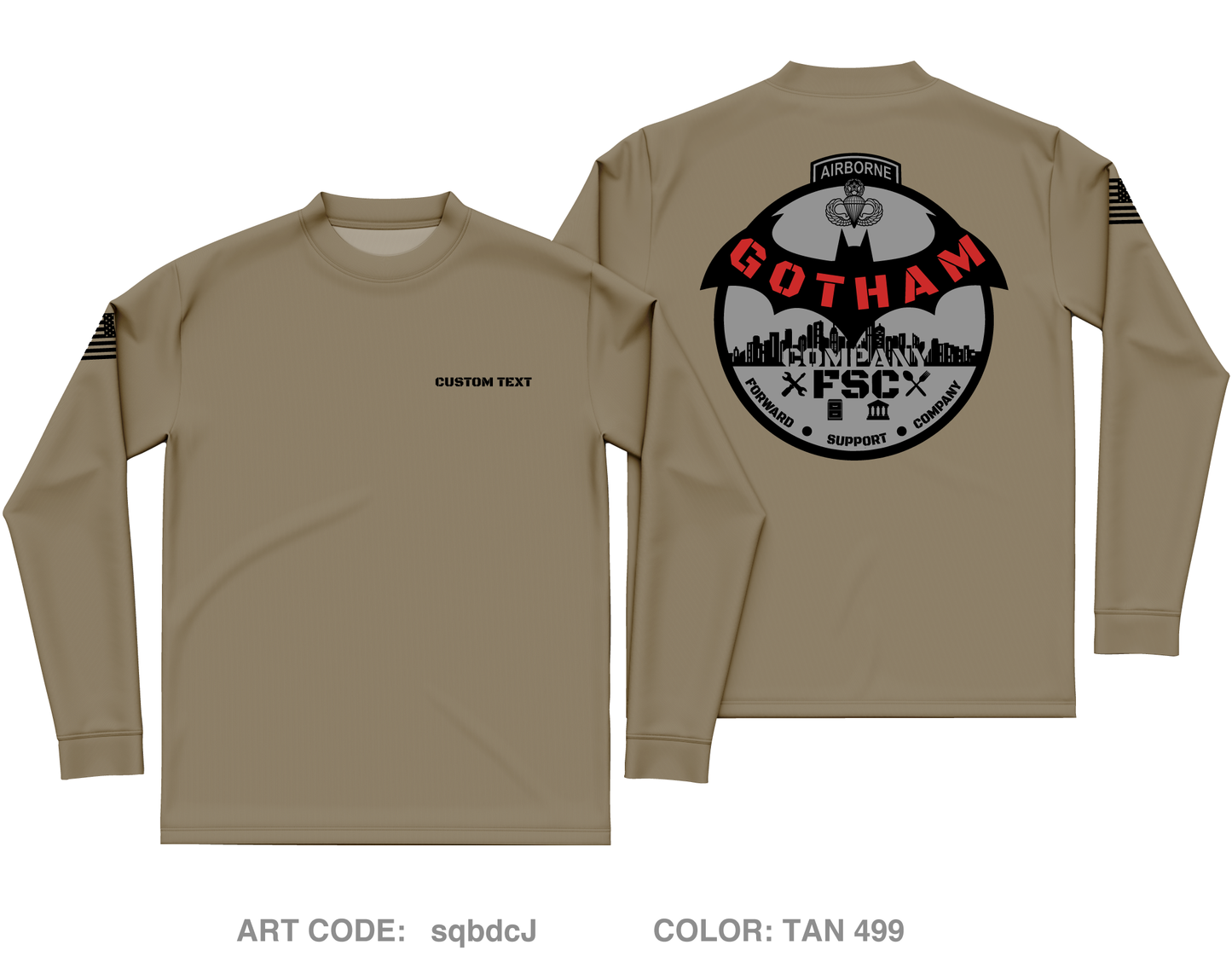 CUSTOM GOTHAM COMPANY Core Men's LS Performance Tee - sqbdcJ