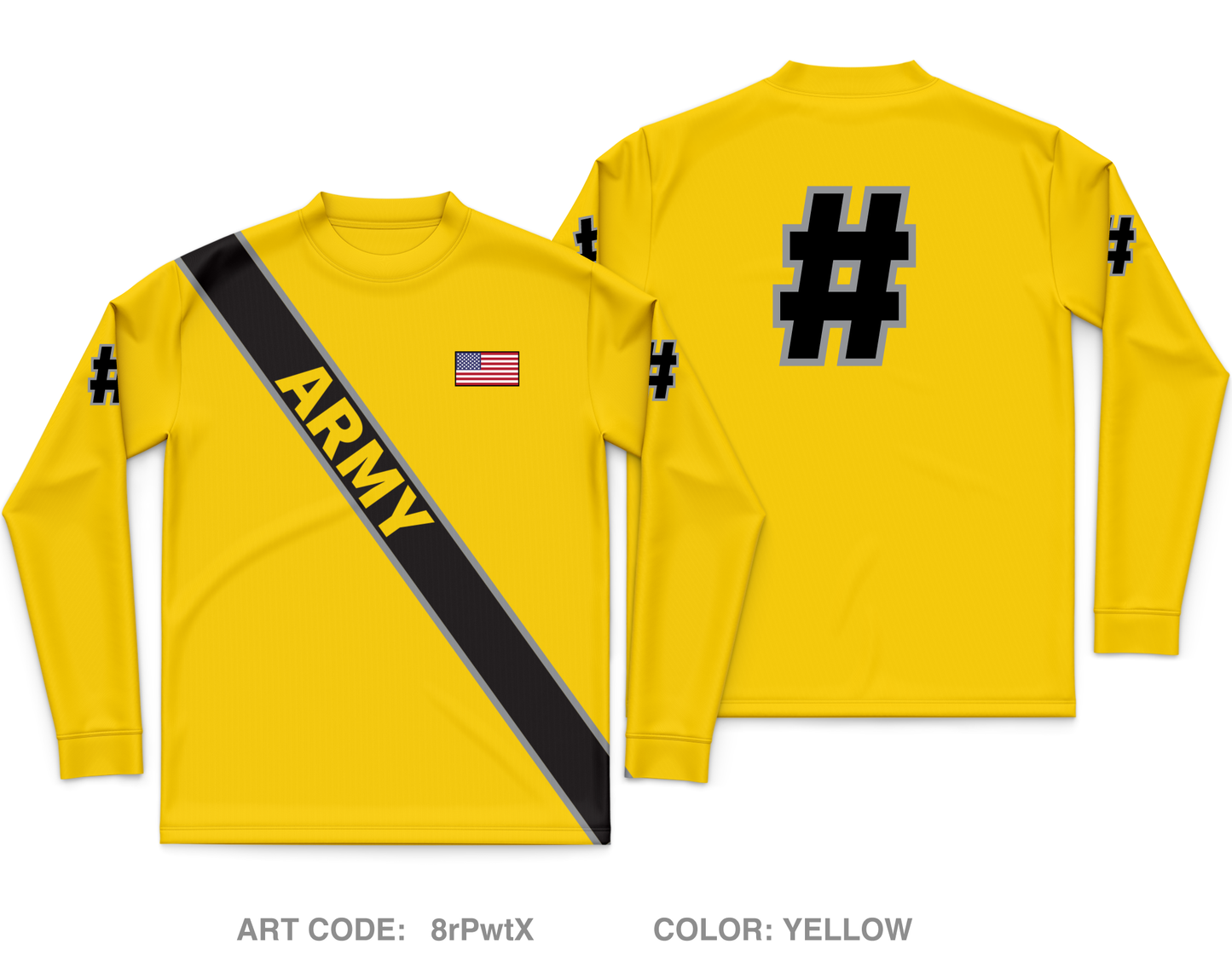 CUSTOM Army Polo Club Core Men's LS Performance Tee - 8rPwtX