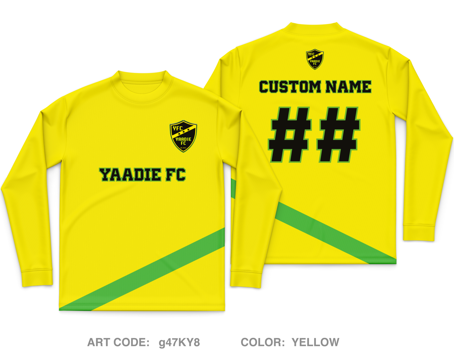 CUSTOM YAADIE FC Core Men's LS Performance Tee - g47KY8