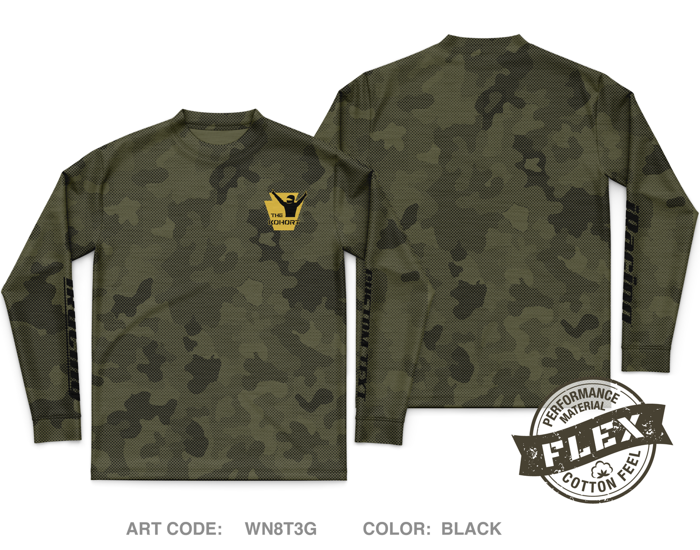 CUSTOM The Kohort Core Men's LS Flex Performance Tee - WN8T3G