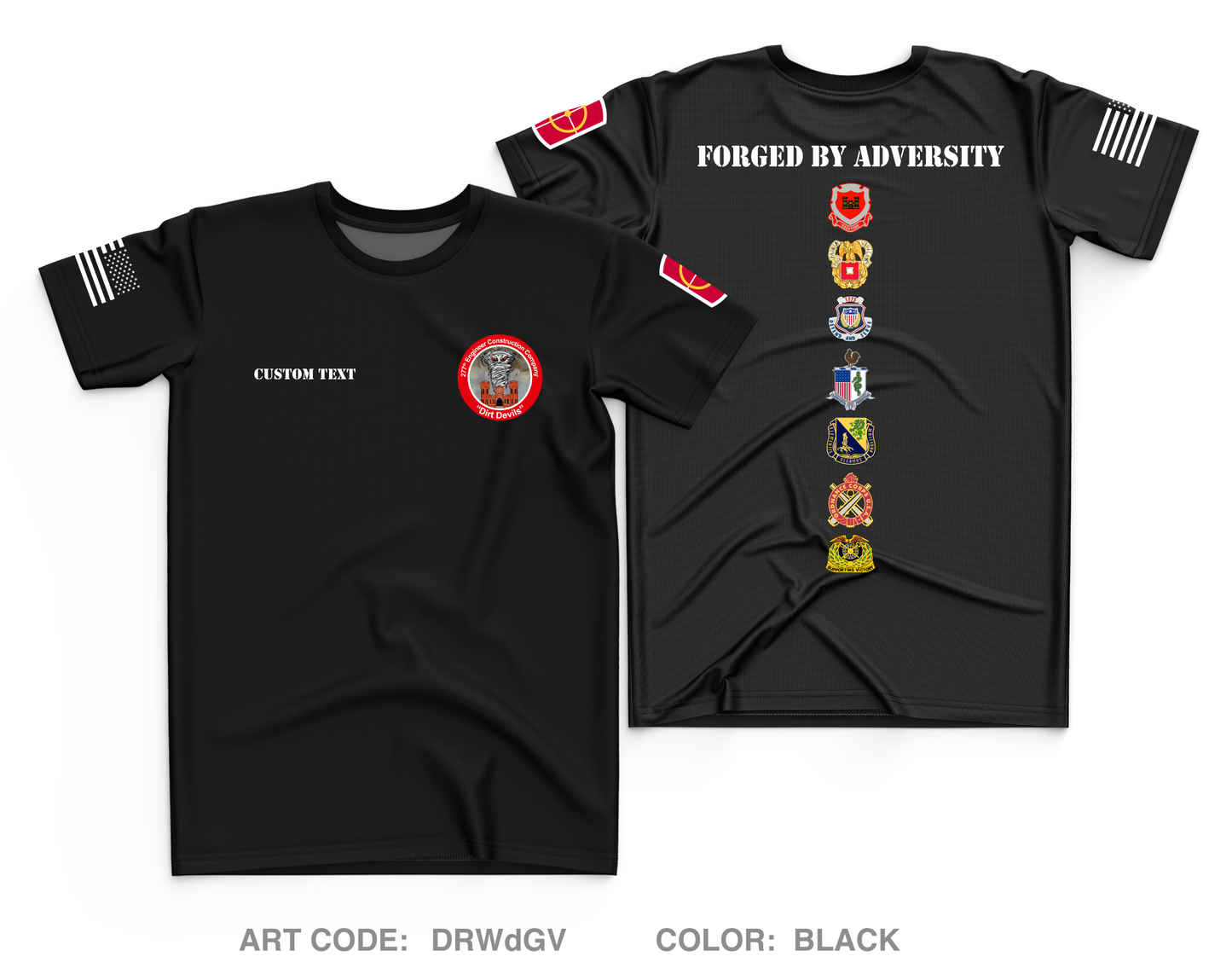CUSTOM 277th ECC Main Fundraising Collection Core Men's SS Performance Tee - DRWdGV