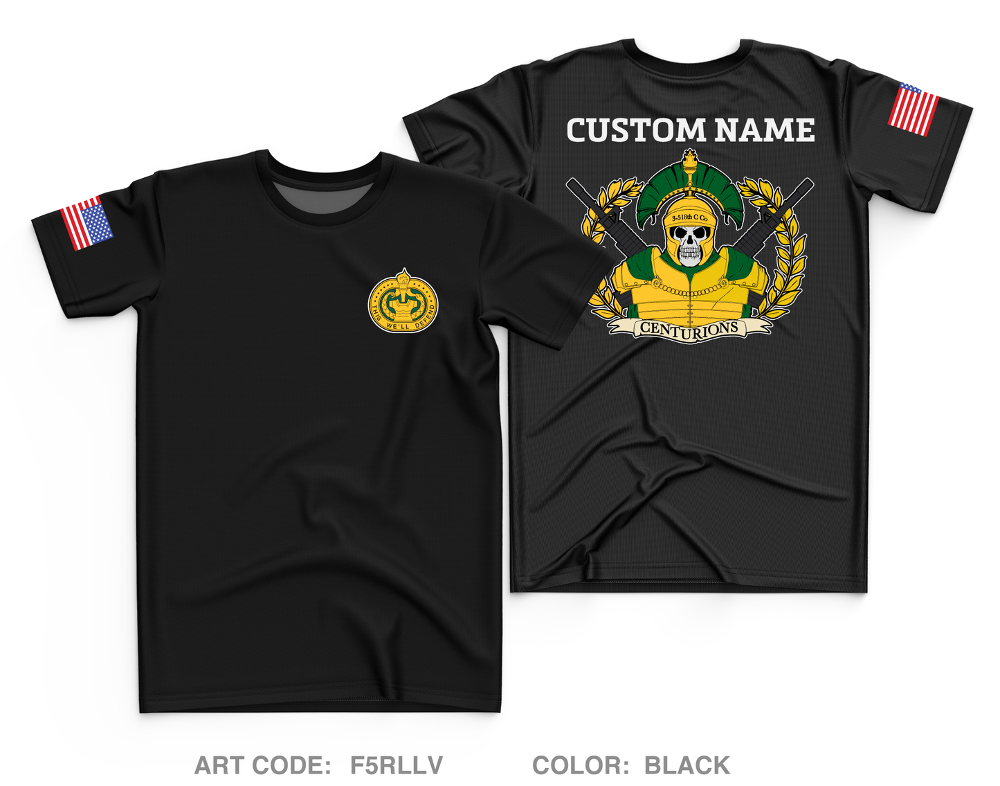 CUSTOM 3-518th C Co Core Men's SS Performance Tee - F5RLLV