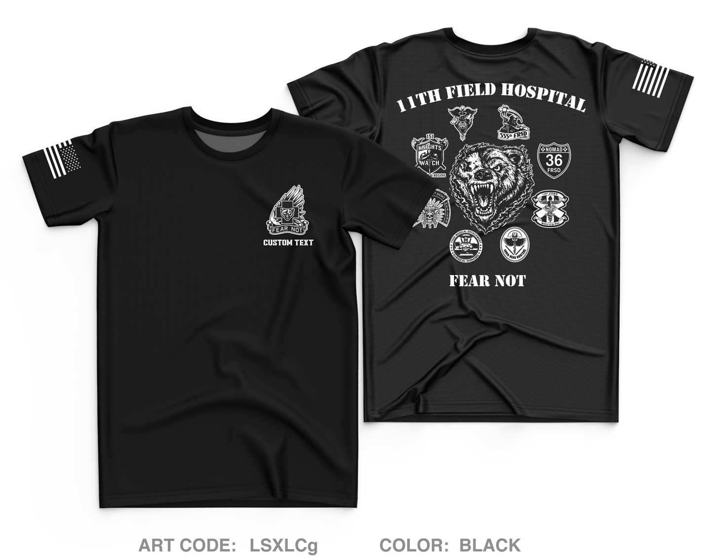 CUSTOM 11th Field Hospital Core Men's SS Performance Tee - LSXLCg
