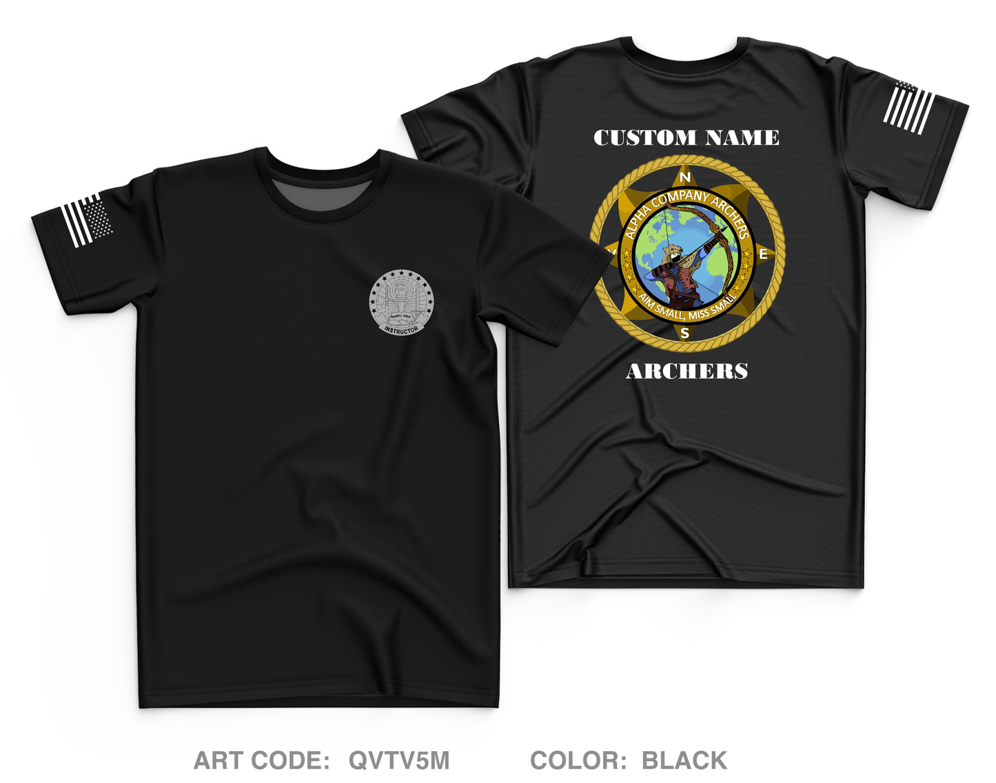 CUSTOM ALPHA COMPANY 305TH MI BN Core Men's SS Performance Tee - QVTV5M