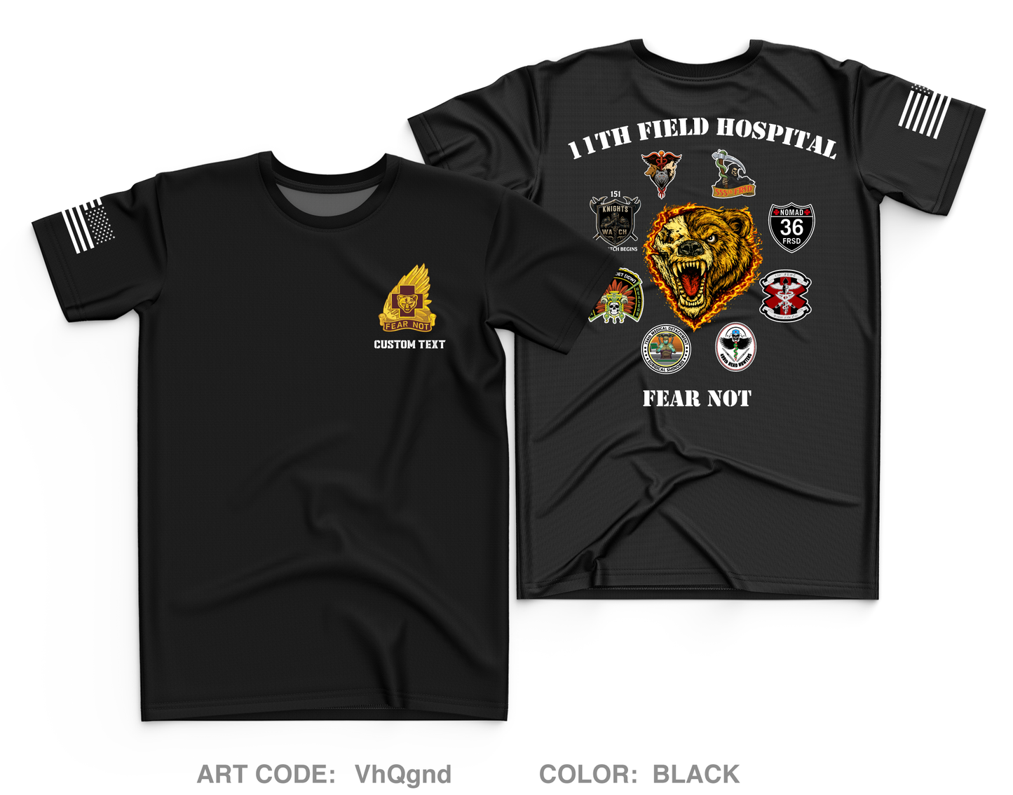 CUSTOM 11th Field Hospital Core Men's SS Performance Tee - VhQgnd