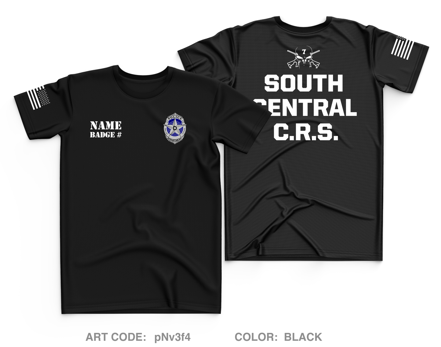CUSTOM Dallas PD Store 1 Core Men's SS Performance Tee - pNv3f4