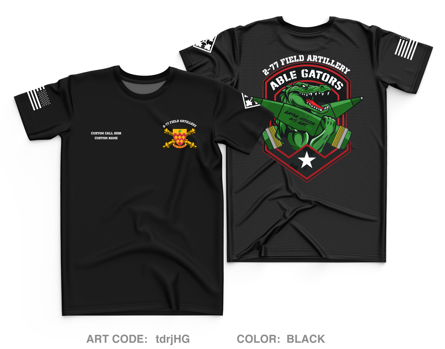 CUSTOM A BTRY 2-77 FA Core Men's SS Performance Tee - tdrjHG